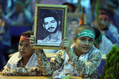 مراسم زنگ دانش آموز شهید در گلزار مطهر شهدا