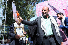 سردار توکلی مدیرکل سازمان بهشت زهرا(س) مراسم زنگ دانش آموز شهید در گلزار مطهر شهدا