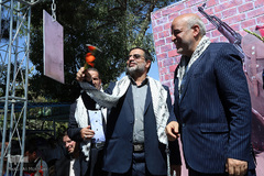 حضور سردار علی محمد نائینی مراسم زنگ دانش آموز شهید در گلزار مطهر شهدا