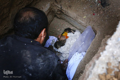 تشییع پیکر شهید مدافع حرم سجاد زبرجدی در محله خانی ابادنو