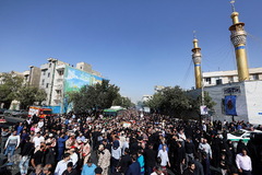 تشییع پیکر شهید مدافع حرم سجاد زبرجدی در محله خانی ابادنو