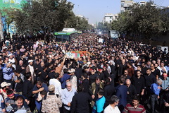 تشییع پیکر شهید مدافع حرم سجاد زبرجدی در محله خانی ابادنو