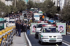 تشییع پیکر شهید مدافع حرم سجاد زبرجدی در محله خانی ابادنو