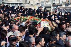 تشییع پیکر شهید مدافع حرم سجاد زبرجدی در محله خانی ابادنو