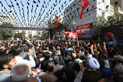 تشییع پیکر شهید مدافع حرم سجاد زبرجدی در محله خانی ابادنو