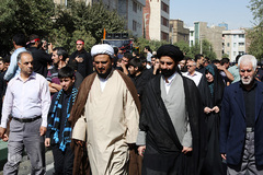 تشییع پیکر شهید مدافع حرم سجاد زبرجدی در محله خانی ابادنو