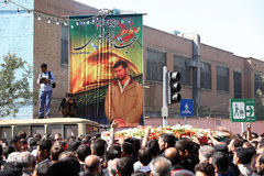 تشییع پیکر شهید مدافع حرم سجاد زبرجدی در محله خانی ابادنو