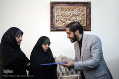 تجلیل هادی موحد امین، قاری بین المللی قرآن کریم از خانواده شهید قرآنی «احمد شعبانی ورکی»