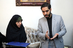 تجلیل هادی موحد امین، قاری بین المللی قرآن کریم از خانواده شهید قرآنی «احمد شعبانی ورکی»