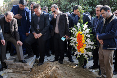 مراسم تدفین پیکر مرحوم استاد «محمد تقی مروت» در قطعه نام آوران بهشت زهرا