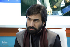 صابر خراسانی شاعر آئینی مهمان ایکنا در روز هفتم نمایشگاه مطبوعات
