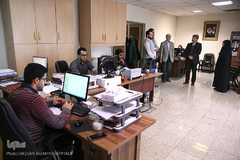 بازدید جلیل کوهپایه‌زاده، رئیس دانشکده علوم پزشکی ساوه از سازمان فعالیت‌های قرآنی دانشگاهیان کشور