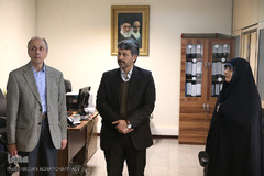 بازدید جلیل کوهپایه‌زاده، رئیس دانشکده علوم پزشکی ساوه از سازمان فعالیت‌های قرآنی دانشگاهیان کشور