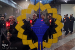 اهتزاز پرچم گنبد حرم حضرت عبدالعظیم(ع) بر فراز برج میلاد