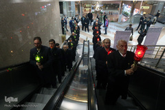 اهتزاز پرچم گنبد حرم حضرت عبدالعظیم(ع) بر فراز برج میلاد