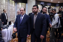 کنفرانس مطبوعاتی نوری المالکی معاون رئیس جمهور عراق