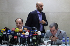 کنفرانس مطبوعاتی نوری المالکی معاون رئیس جمهور عراق