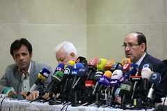 کنفرانس مطبوعاتی نوری المالکی معاون رئیس جمهور عراق