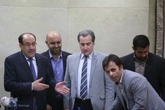 کنفرانس مطبوعاتی نوری المالکی معاون رئیس جمهور عراق