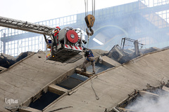 سومین روز از عملیات آوار برداری ساختمان پلاسکو