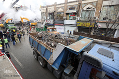 سومین روز از عملیات آوار برداری ساختمان پلاسکو