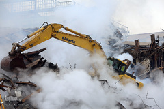 سومین روز از عملیات آوار برداری ساختمان پلاسکو