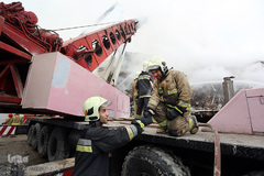 سومین روز از عملیات آوار برداری ساختمان پلاسکو