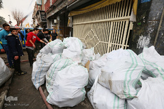 تخلیه مغازه های اطراف ساختمان حادثه دیده پلاسکو