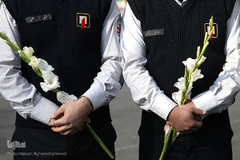 مراسم ادای احترام جامعه قرآنی به شهدای فداکار آتش نشان