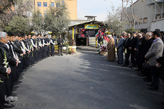 مراسم ادای احترام جامعه قرآنی به شهدای فداکار آتش نشان