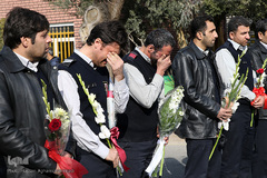 مراسم ادای احترام جامعه قرآنی به شهدای فداکار آتش نشان