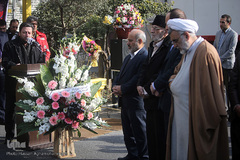 مراسم ادای احترام جامعه قرآنی به شهدای فداکار آتش نشان