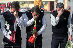 مراسم ادای احترام جامعه قرآنی به شهدای فداکار آتش نشان