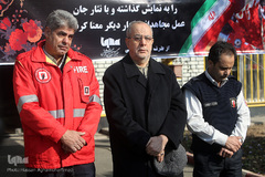 مراسم ادای احترام جامعه قرآنی به شهدای فداکار آتش نشان