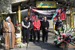 مراسم ادای احترام جامعه قرآنی به شهدای فداکار آتش نشان