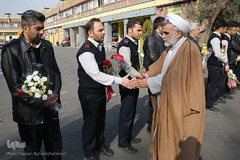 مراسم ادای احترام جامعه قرآنی به شهدای فداکار آتش نشان