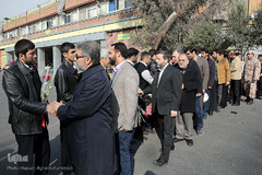 مراسم ادای احترام جامعه قرآنی به شهدای فداکار آتش نشان