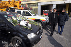 مراسم ادای احترام جامعه قرآنی به شهدای فداکار آتش نشان