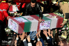 مراسم تشییع ۱۶آتش نشان شهید حادثه  پلاسکو