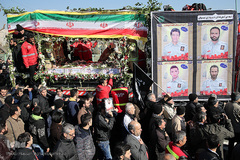 مراسم تشییع ۱۶آتش نشان شهید حادثه  پلاسکو