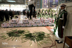 مراسم تشییع ۱۶آتش نشان شهید حادثه  پلاسکو