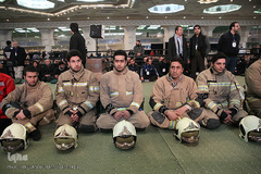 مراسم تشییع ۱۶آتش نشان شهید حادثه  پلاسکو