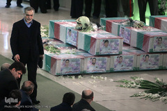 مراسم تشییع ۱۶آتش نشان شهید حادثه  پلاسکو