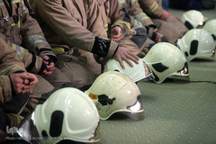 مراسم تشییع ۱۶آتش نشان شهید حادثه  پلاسکو