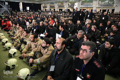 مراسم تشییع ۱۶آتش نشان شهید حادثه  پلاسکو