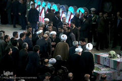 مراسم تشییع ۱۶آتش نشان شهید حادثه  پلاسکو