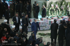 مراسم تشییع ۱۶آتش نشان شهید حادثه  پلاسکو