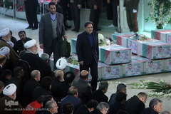 مراسم تشییع ۱۶آتش نشان شهید حادثه  پلاسکو