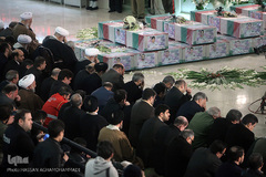 مراسم تشییع ۱۶آتش نشان شهید حادثه  پلاسکو