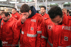 مراسم تشییع ۱۶آتش نشان شهید حادثه  پلاسکو